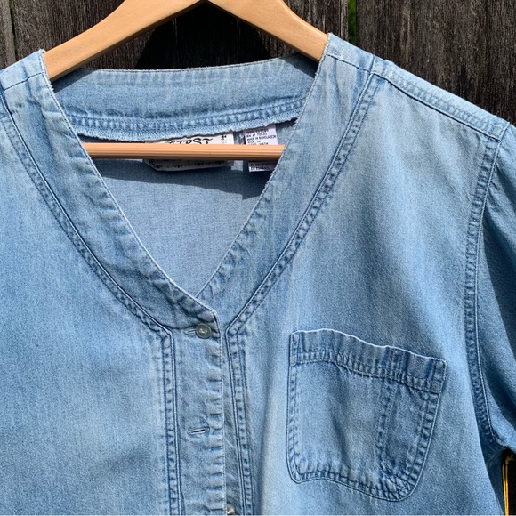 Vintage Faded Denim Jersey Cut Top - Picture 8 of 8